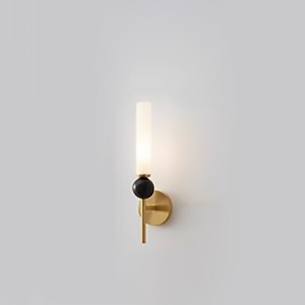 Cylinder Copper Marble Hallway Wall Lamp