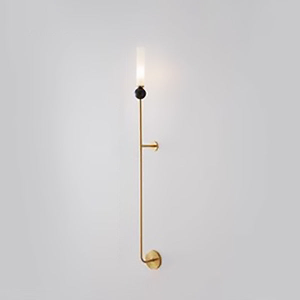 Cylinder Copper Marble Hallway Wall Lamp