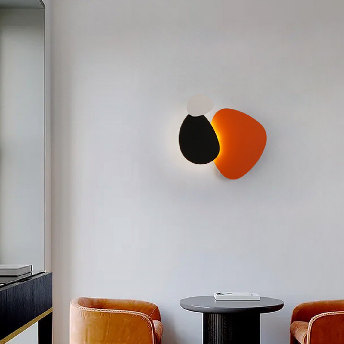 Oval Iron Acrylic Living Wall Lamp