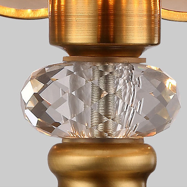 Dome Brass Glass Bedroom Table Lamp