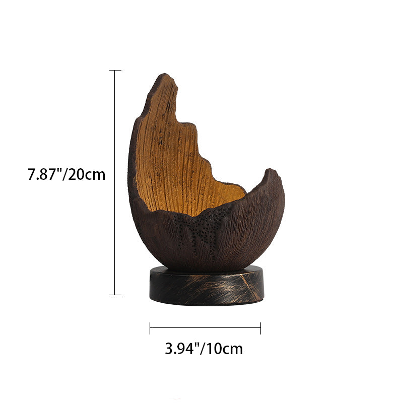 Eggshell Oval Ceramic Bedroom Table Lamp