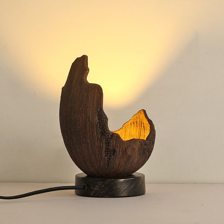 Eggshell Oval Ceramic Bedroom Table Lamp