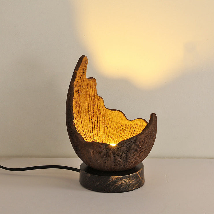 Eggshell Oval Ceramic Bedroom Table Lamp