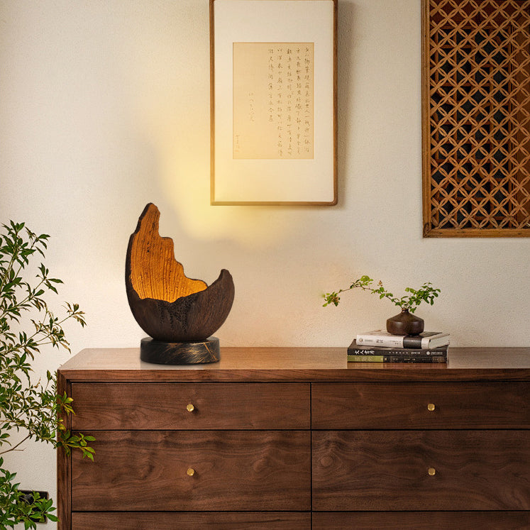 Eggshell Oval Ceramic Bedroom Table Lamp
