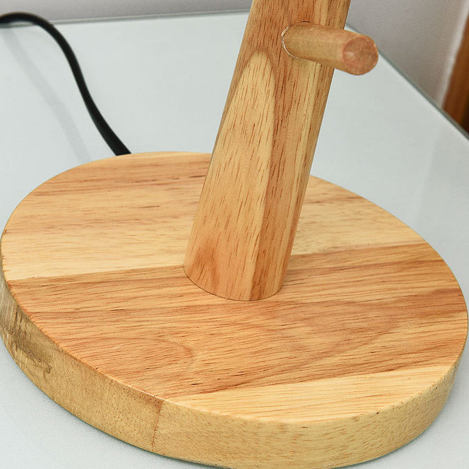Frustum Cone Solid Wood Table Lamp