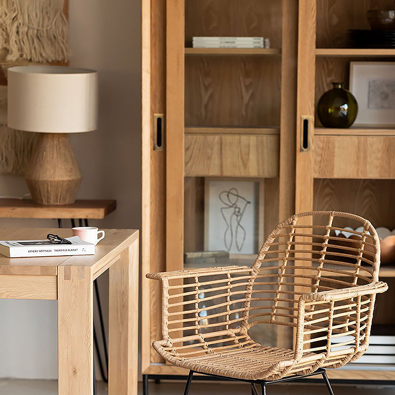 Cylinder Twine Metal Bedroom Table Lamp