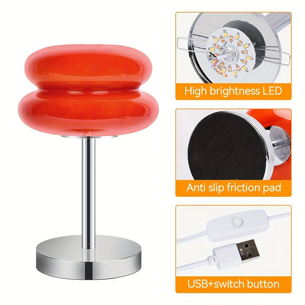 Tart Iron Glass Bedroom Table Lamp