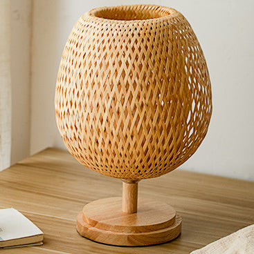 Jar Bamboo Solid Wood Table Lamp