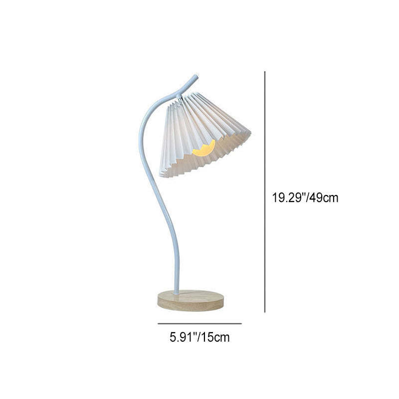 Frustum Cone Iron Fabric Table Lamp