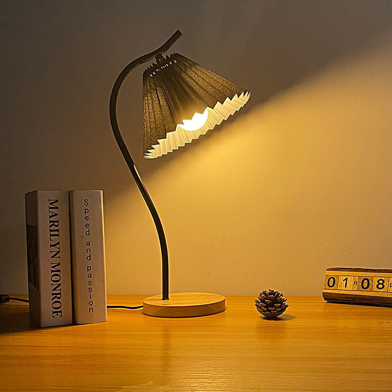 Frustum Cone Iron Fabric Table Lamp