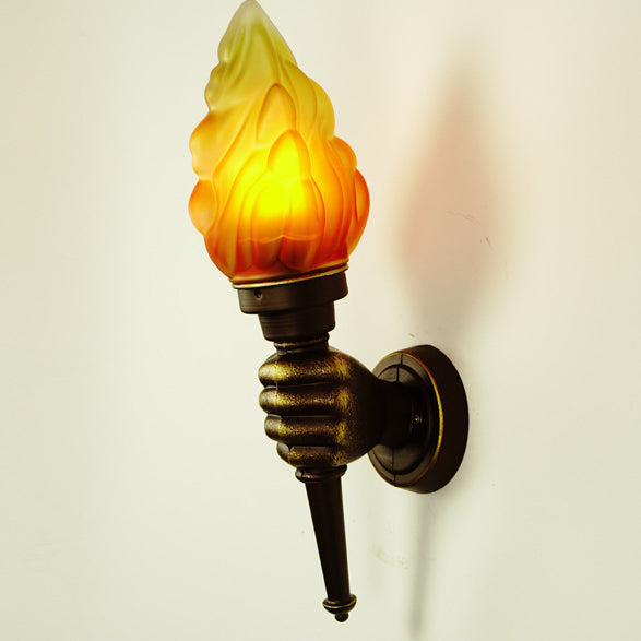 Torchbearer Aluminum Glass Hallway Wall Lamp