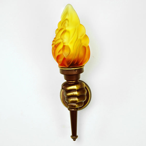 Torchbearer Aluminum Glass Hallway Wall Lamp