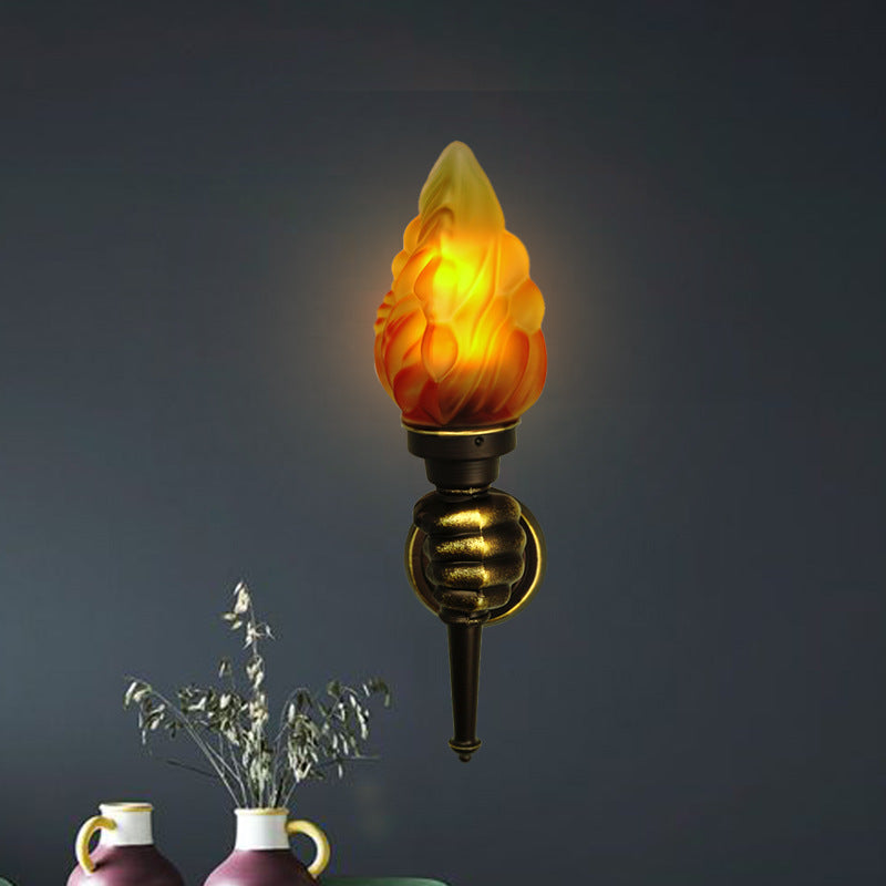 Torchbearer Aluminum Glass Hallway Wall Lamp