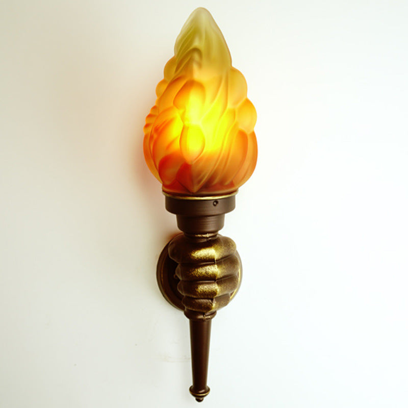 Torchbearer Aluminum Glass Hallway Wall Lamp
