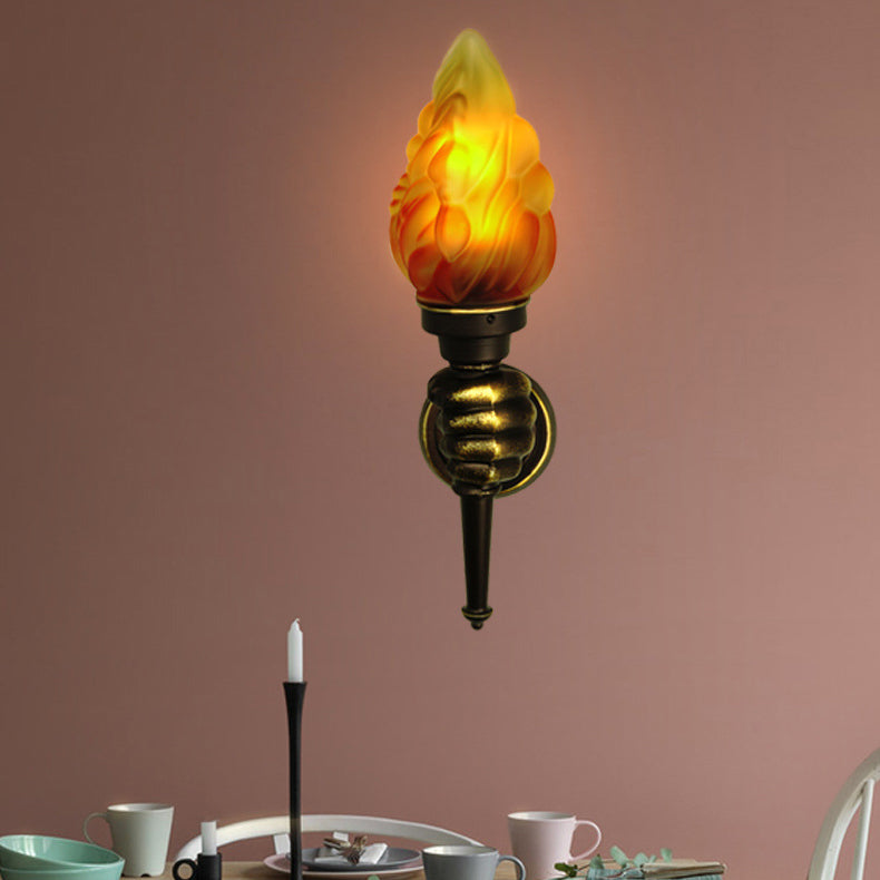 Torchbearer Aluminum Glass Hallway Wall Lamp