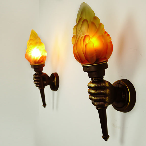 Torchbearer Aluminum Glass Hallway Wall Lamp