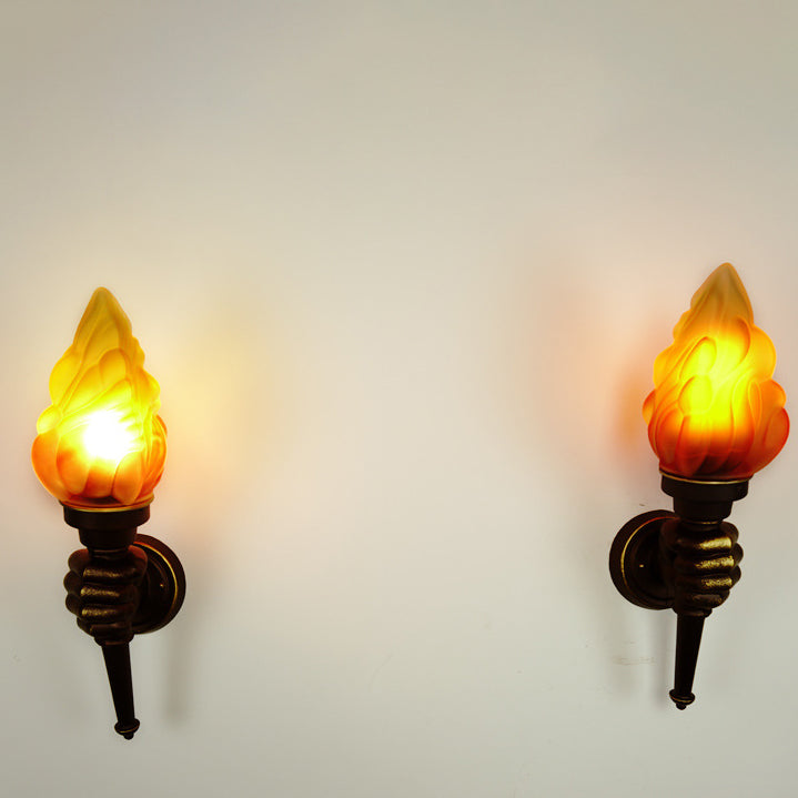 Torchbearer Aluminum Glass Hallway Wall Lamp