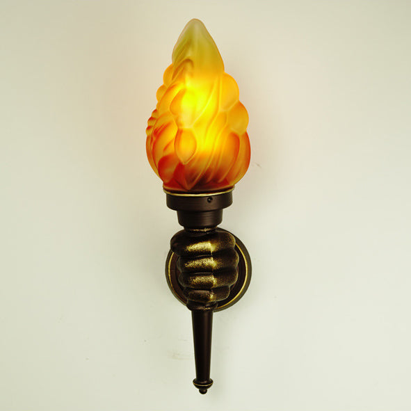 Torchbearer Aluminum Glass Hallway Wall Lamp