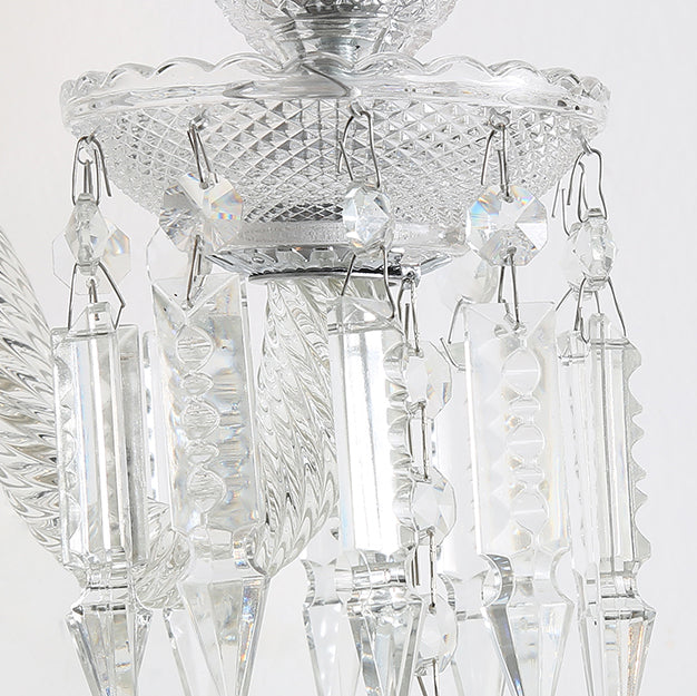 Candle Stainless Steel Crystal Wall Lamp