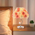 Flower Dome Fabric Metal Table Lamp