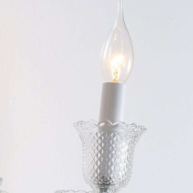Candle Stainless Steel Crystal Wall Lamp