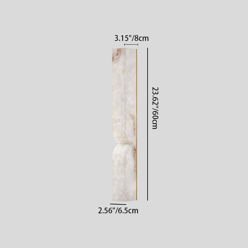 Rectangle Copper Marble Hallway Wall Lamp
