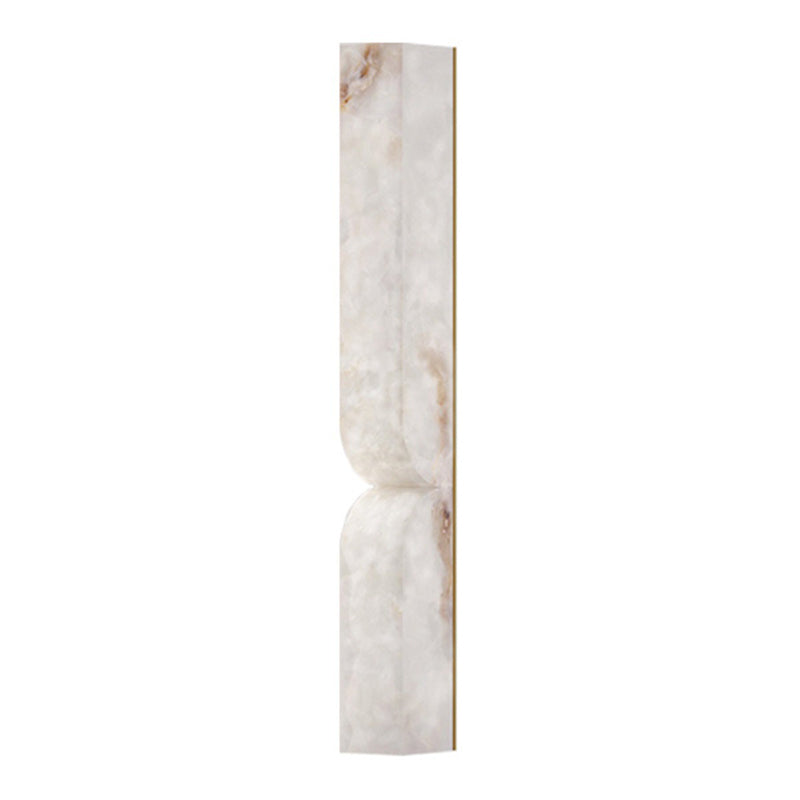 Rectangle Copper Marble Hallway Wall Lamp