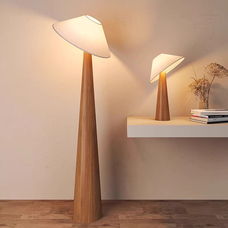 Traditional Vintage Cone Fabric Floor Lamp