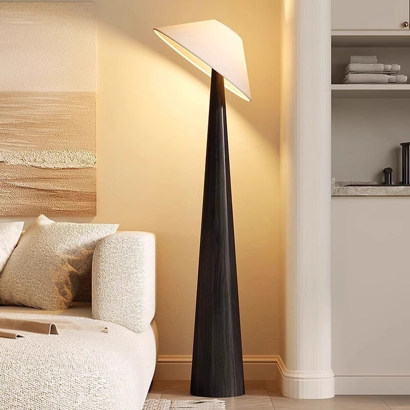 Traditional Vintage Cone Fabric Floor Lamp