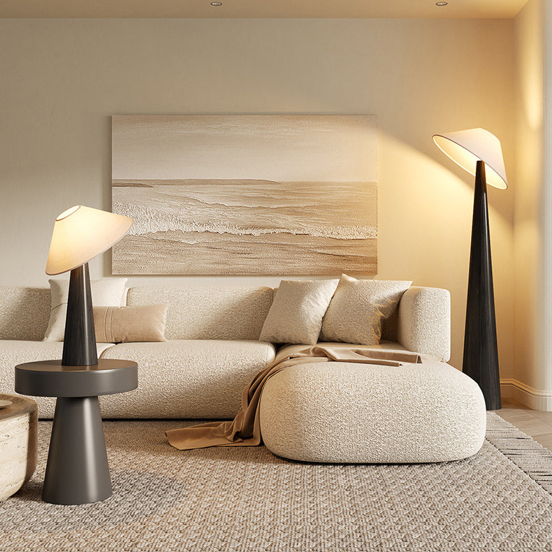 Traditional Vintage Cone Fabric Floor Lamp