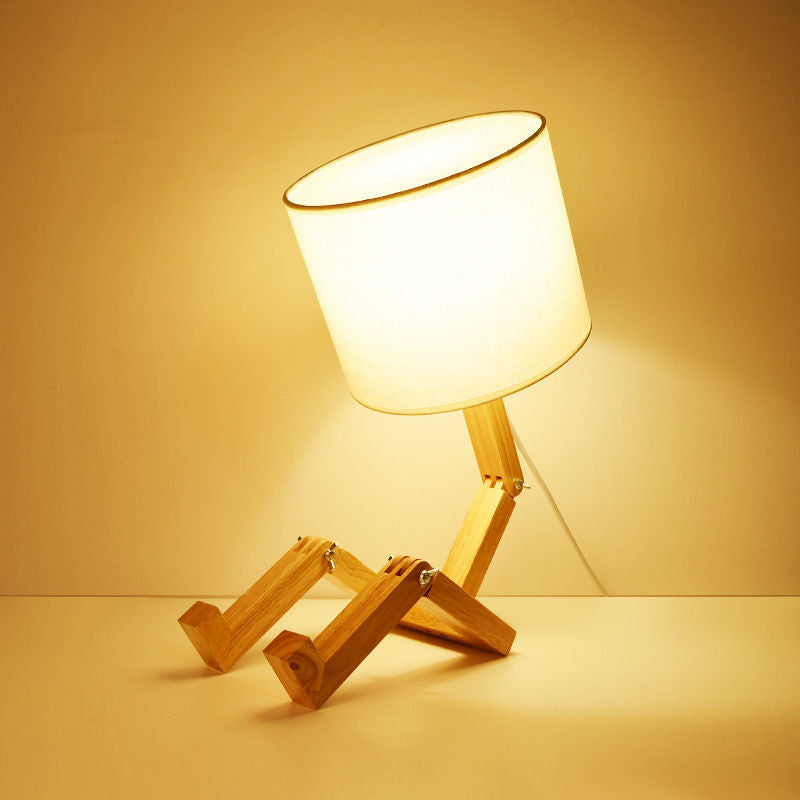 Humanoid Robot Fabric Solid Table Lamp