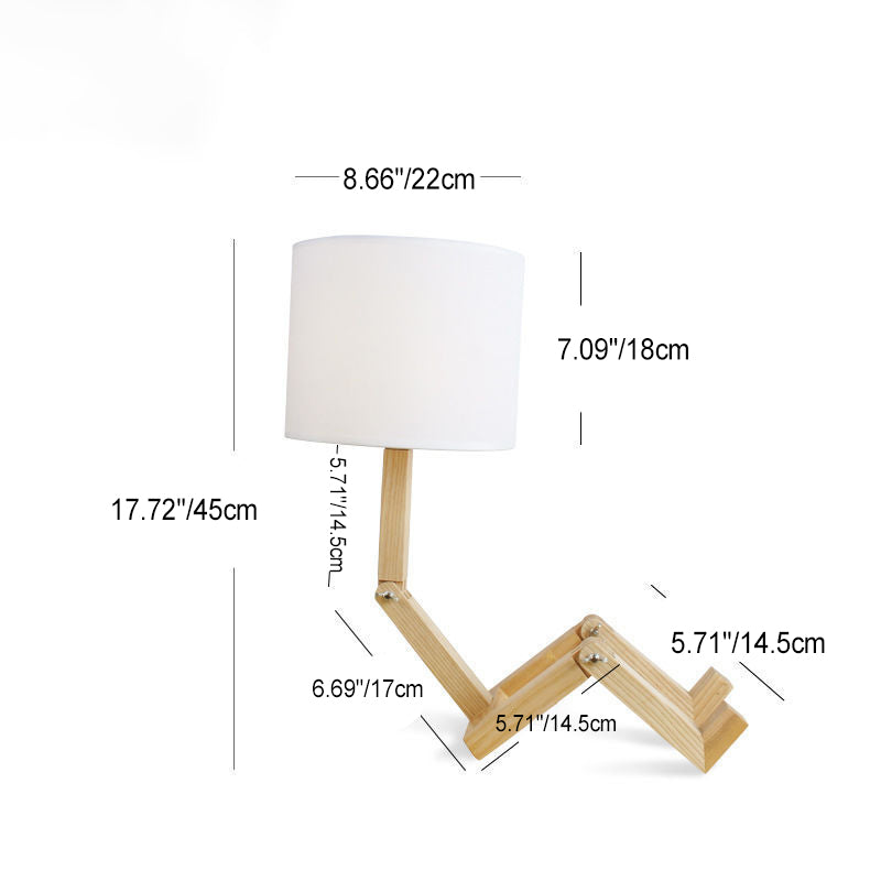 Humanoid Robot Fabric Solid Table Lamp