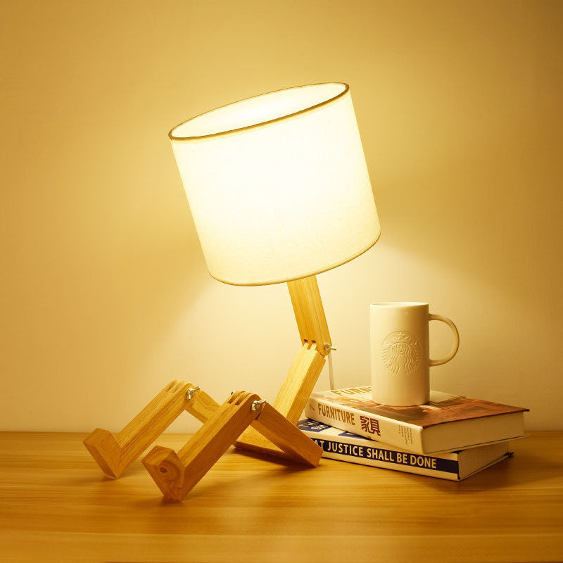 Humanoid Robot Fabric Solid Table Lamp