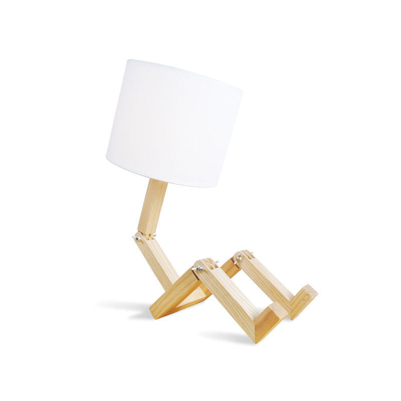 Humanoid Robot Fabric Solid Table Lamp