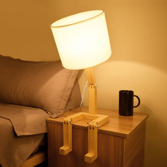Humanoid Robot Fabric Solid Table Lamp