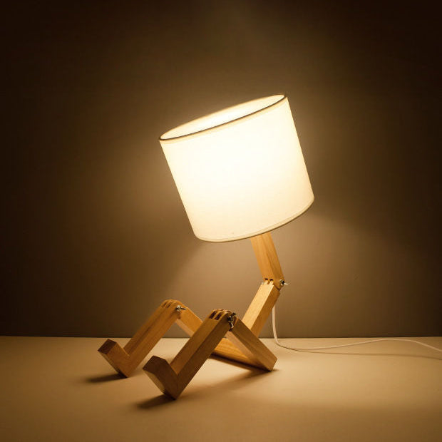 Humanoid Robot Fabric Solid Table Lamp
