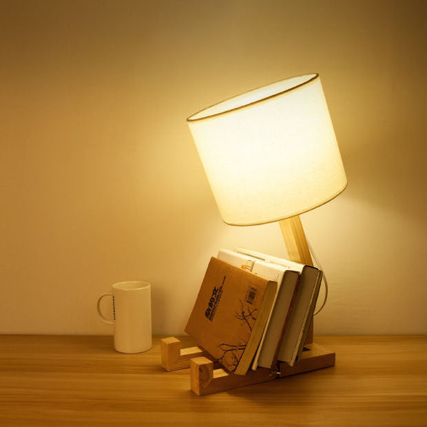 Humanoid Robot Fabric Solid Table Lamp