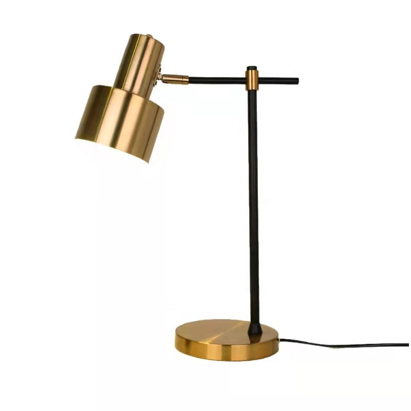 Cylinder Iron Metal Bedroom Table Lamp