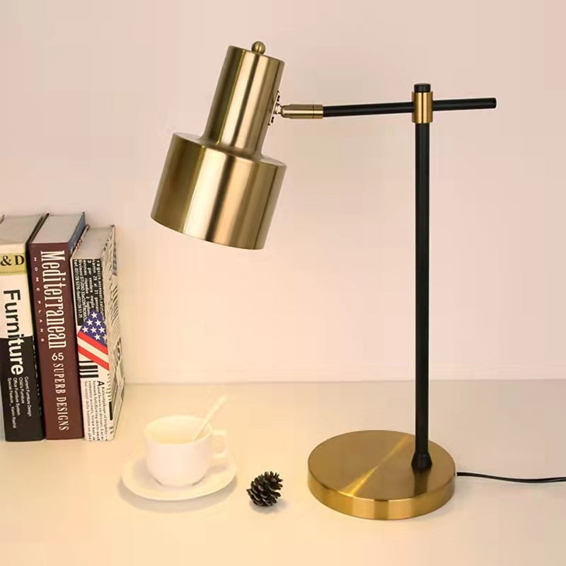 Cylinder Iron Metal Bedroom Table Lamp