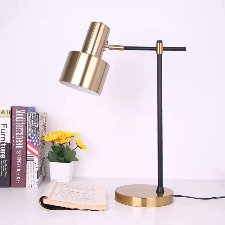 Cylinder Iron Metal Bedroom Table Lamp