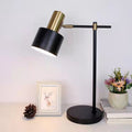 Cylinder Iron Metal Bedroom Table Lamp