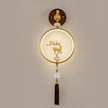 Round Ebony Copper Bedroom Wall Lamp