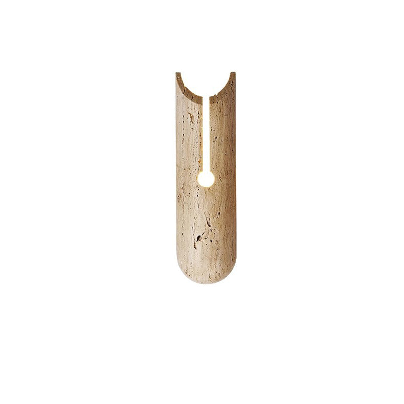 Rectangle Yellow Travertine Hallway Wall Lamp