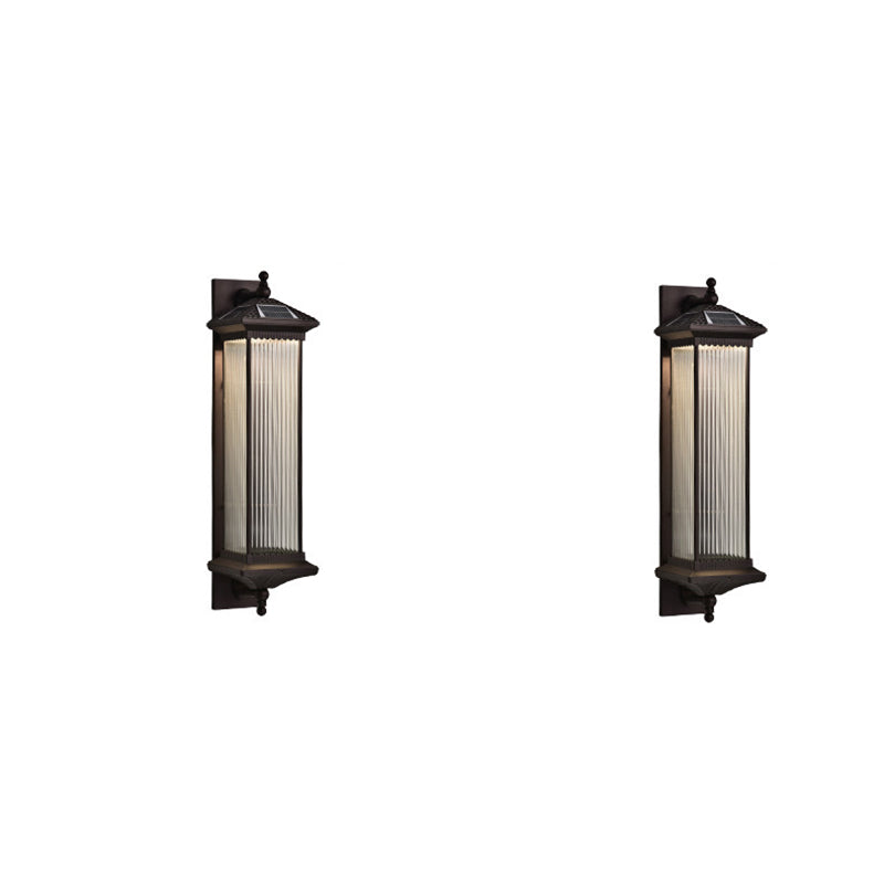 Rectangular Glass Metal Patio Outdoor Light