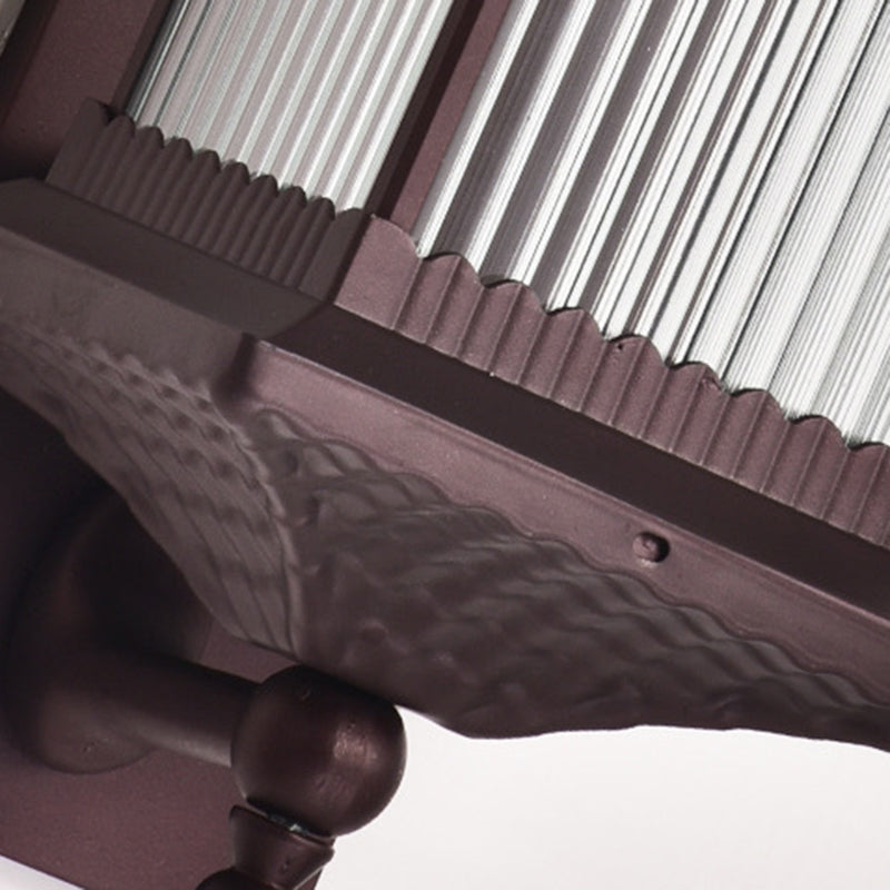 Rectangular Glass Metal Patio Outdoor Light