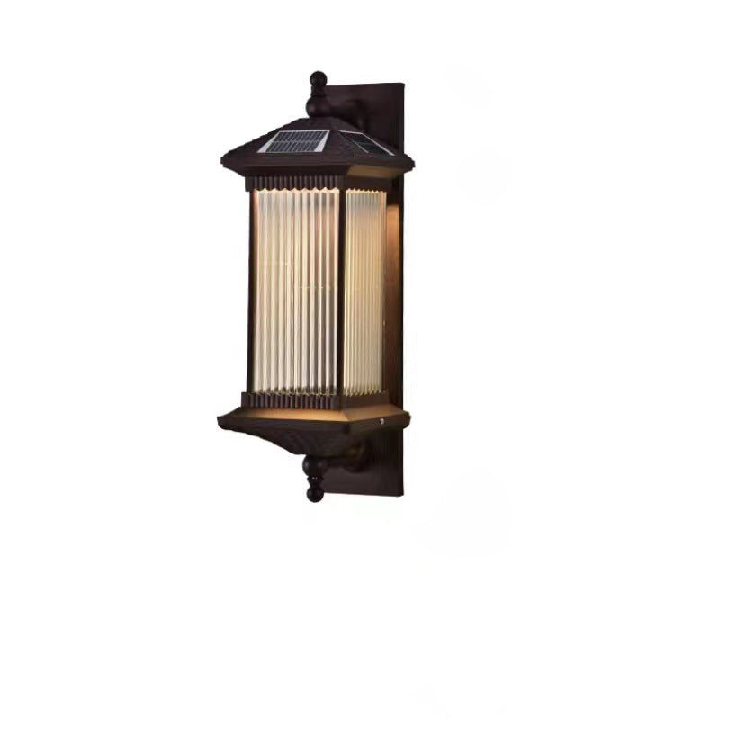 Rectangular Glass Metal Patio Outdoor Light