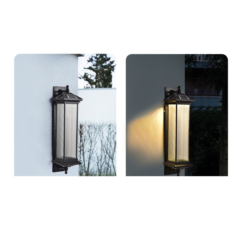 Rectangular Glass Metal Patio Outdoor Light