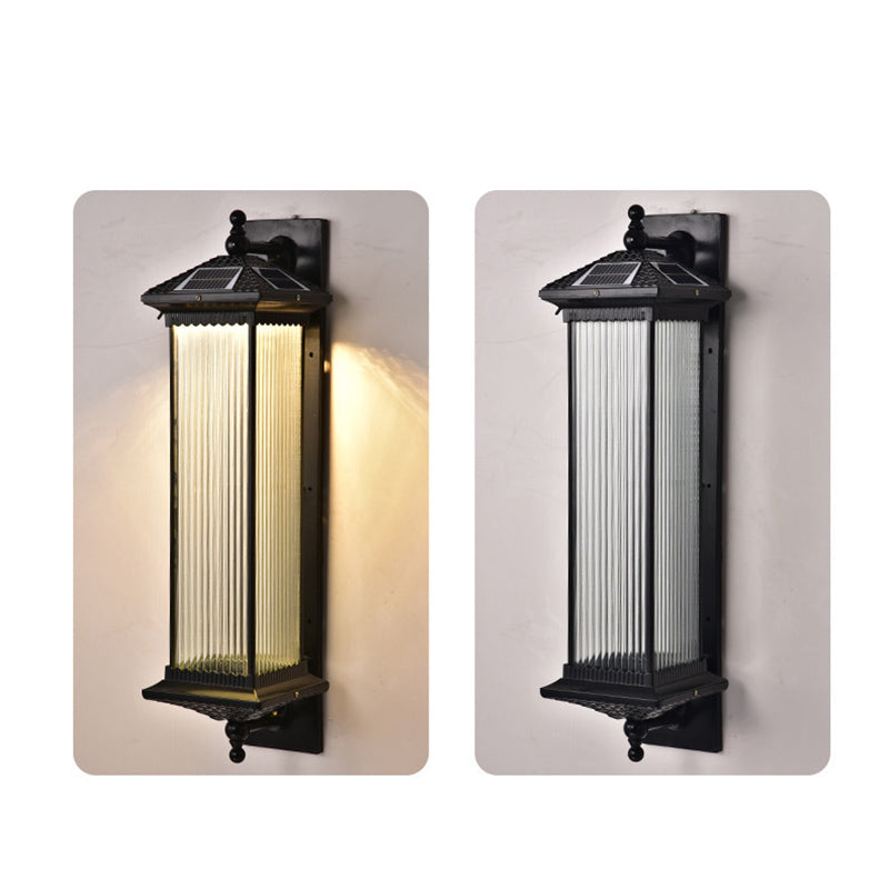 Rectangular Glass Metal Patio Outdoor Light