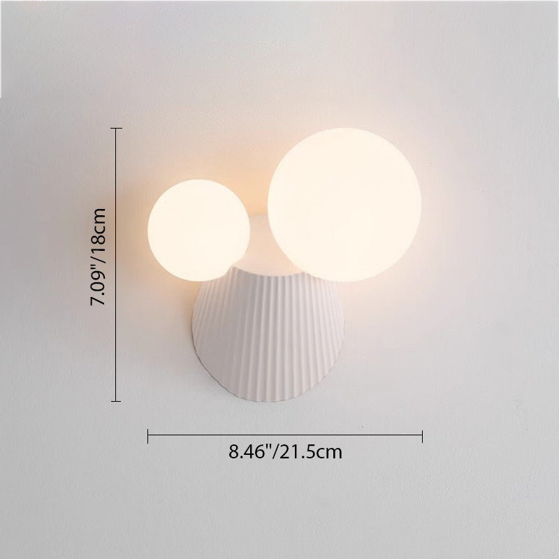 Cactus Cylinder Resin PE 2-Light Wall Lamp
