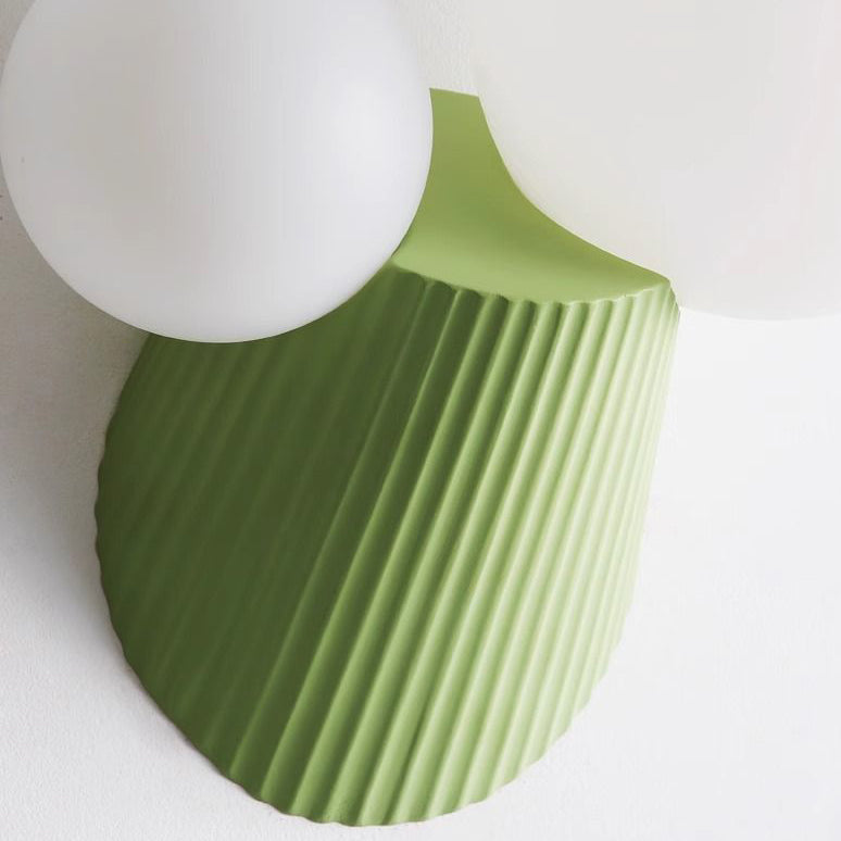 Cactus Cylinder Resin PE 2-Light Wall Lamp